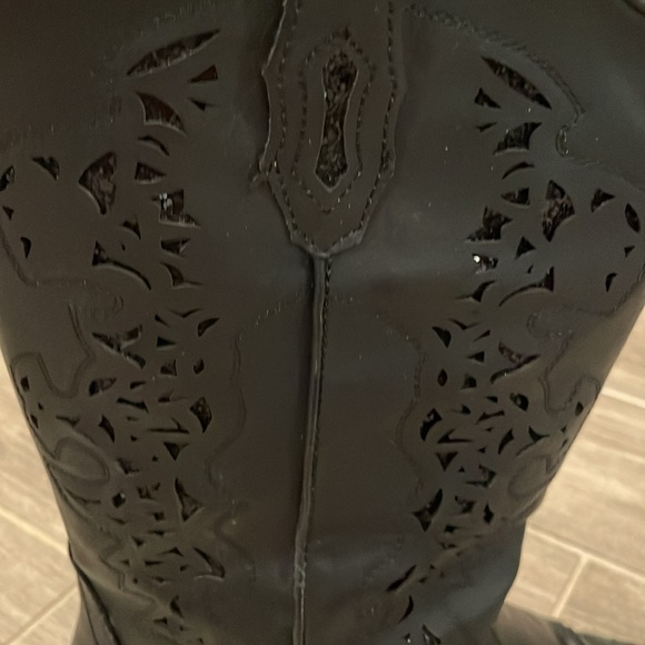 Roper Black Boots Size 9M - Picture 2 of 10